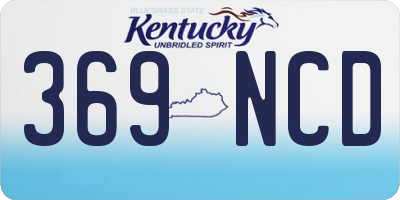 KY license plate 369NCD