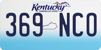 KY license plate 369NCO