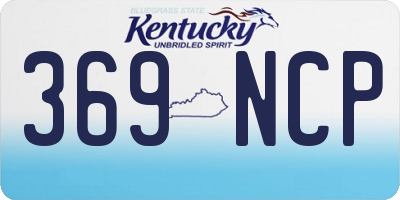 KY license plate 369NCP