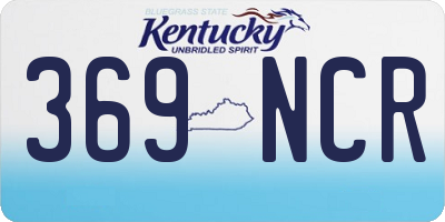 KY license plate 369NCR