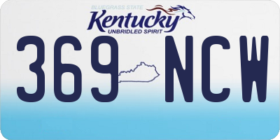 KY license plate 369NCW