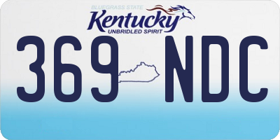 KY license plate 369NDC