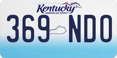 KY license plate 369NDO