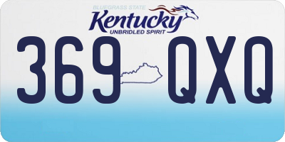 KY license plate 369QXQ