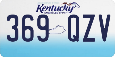KY license plate 369QZV