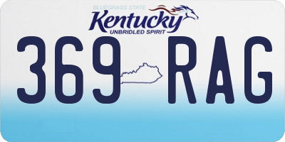 KY license plate 369RAG