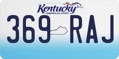 KY license plate 369RAJ