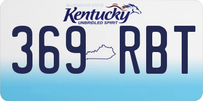 KY license plate 369RBT