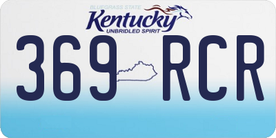 KY license plate 369RCR