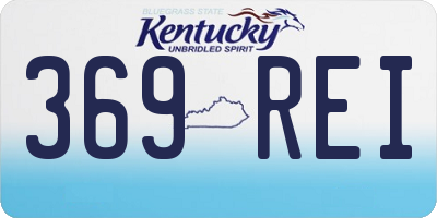 KY license plate 369REI