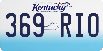 KY license plate 369RIO