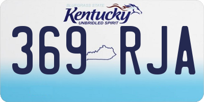 KY license plate 369RJA