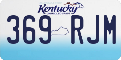 KY license plate 369RJM