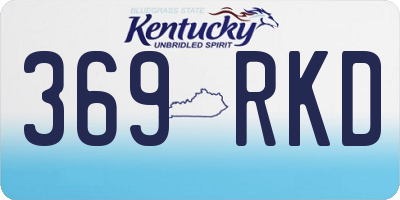 KY license plate 369RKD