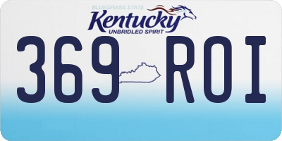 KY license plate 369ROI