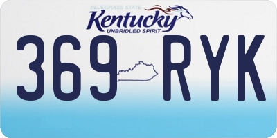 KY license plate 369RYK