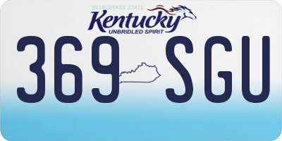 KY license plate 369SGU
