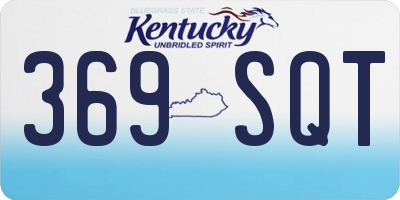 KY license plate 369SQT
