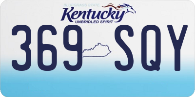 KY license plate 369SQY