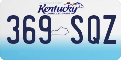 KY license plate 369SQZ