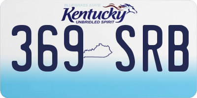 KY license plate 369SRB