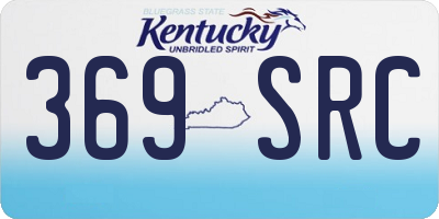 KY license plate 369SRC