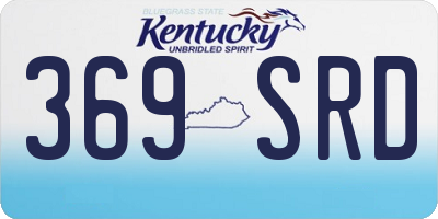 KY license plate 369SRD