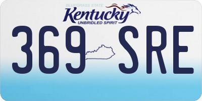 KY license plate 369SRE