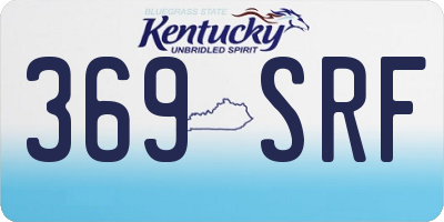 KY license plate 369SRF
