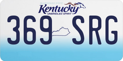 KY license plate 369SRG