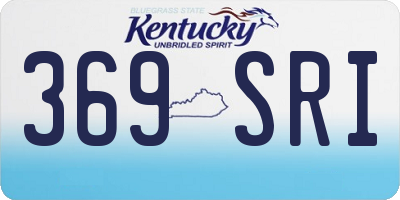 KY license plate 369SRI