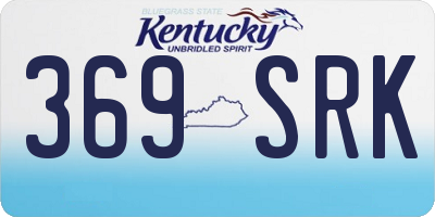 KY license plate 369SRK