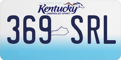 KY license plate 369SRL