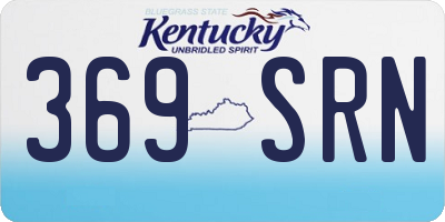 KY license plate 369SRN