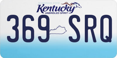 KY license plate 369SRQ