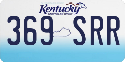 KY license plate 369SRR