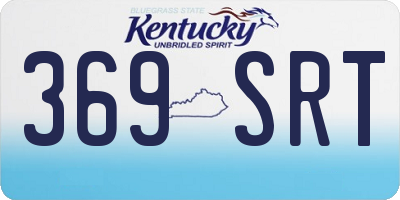 KY license plate 369SRT