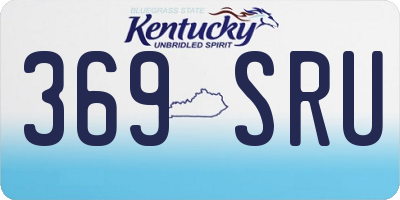 KY license plate 369SRU