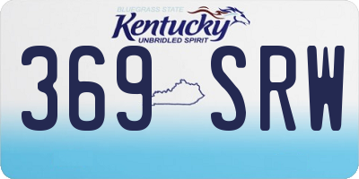 KY license plate 369SRW