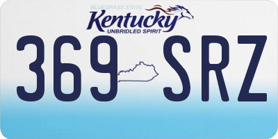KY license plate 369SRZ