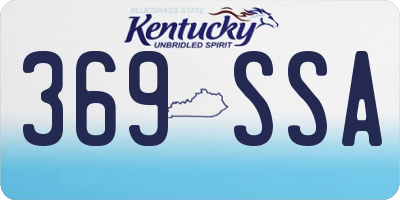 KY license plate 369SSA