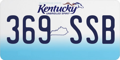 KY license plate 369SSB