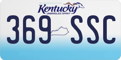 KY license plate 369SSC
