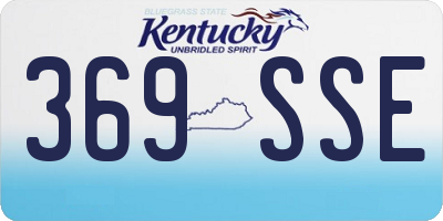 KY license plate 369SSE