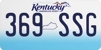 KY license plate 369SSG
