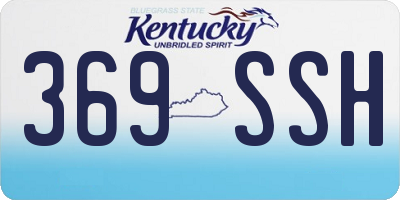 KY license plate 369SSH