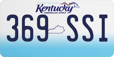 KY license plate 369SSI