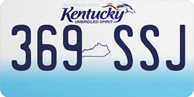 KY license plate 369SSJ
