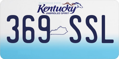 KY license plate 369SSL