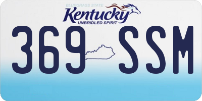 KY license plate 369SSM